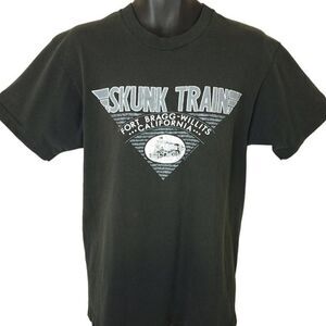 Skunk Train T Shirt Vintage 90s Fort Bragg-Willits California Mens Size Medium